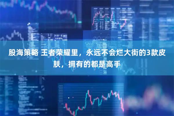 股海策略 王者荣耀里，永远不会烂大街的3款皮肤，拥有的都是高手