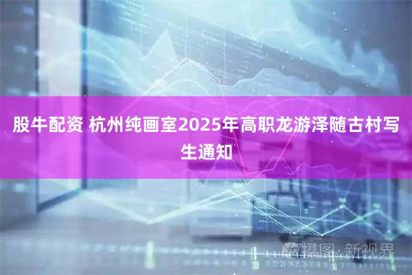 股牛配资 杭州纯画室2025年高职龙游泽随古村写生通知